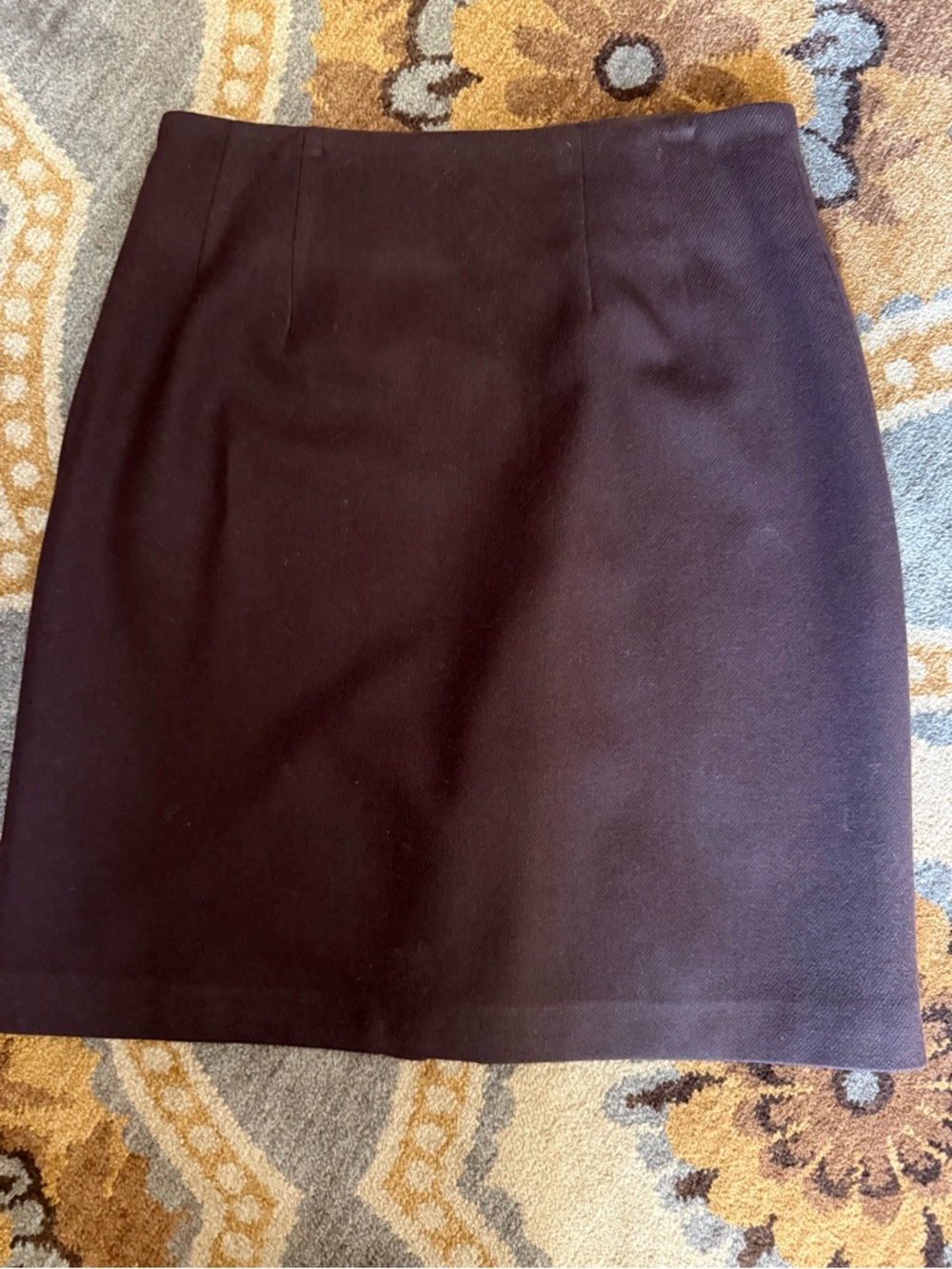 J.G. Hook Classic Women's Brown Wool Pencil Skirt